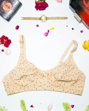 Women's Cotton Printed Skin Bra - Non Padded Bra - 700
