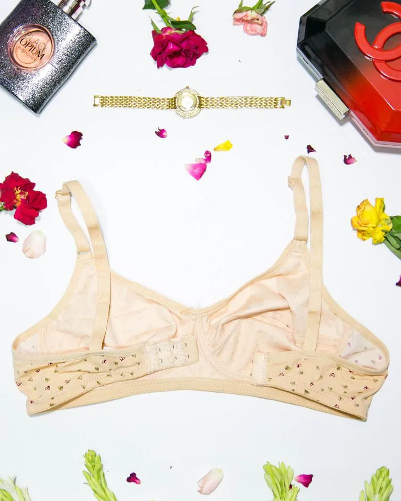 Women's Cotton Printed Skin Bra - Non Padded Bra - 700