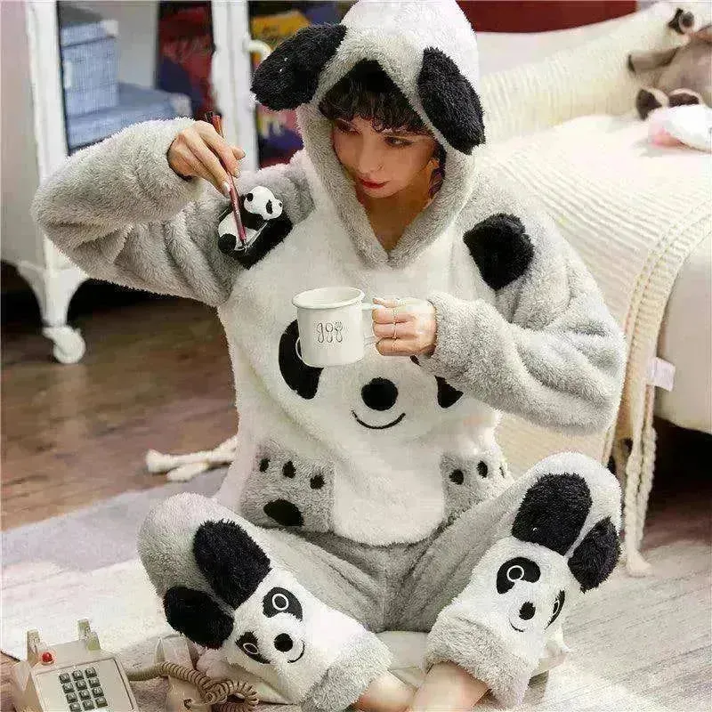 Women's flannel long sleeve pajamas
