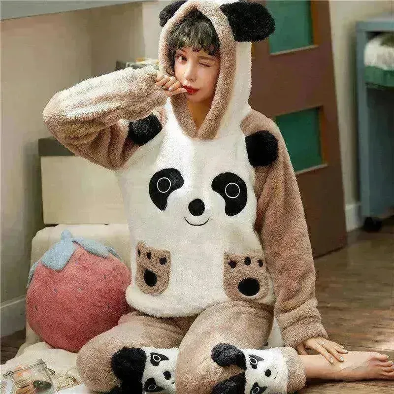 Women's flannel long sleeve pajamas