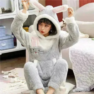Women's flannel long sleeve pajamas