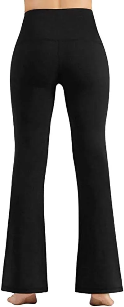 Women's Flare Yoga Pants 2024 Tummy Waisted Yoga Pants Control Pants Flare Leggings for Women Womens Fleece Lined