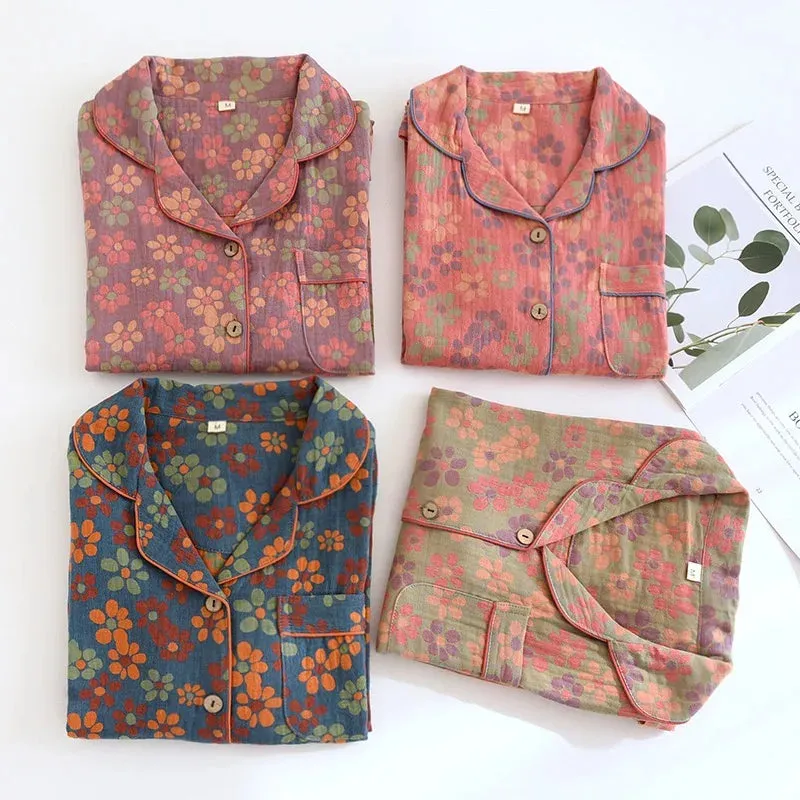 Women's Floral Print Pajamas - Pure Cotton