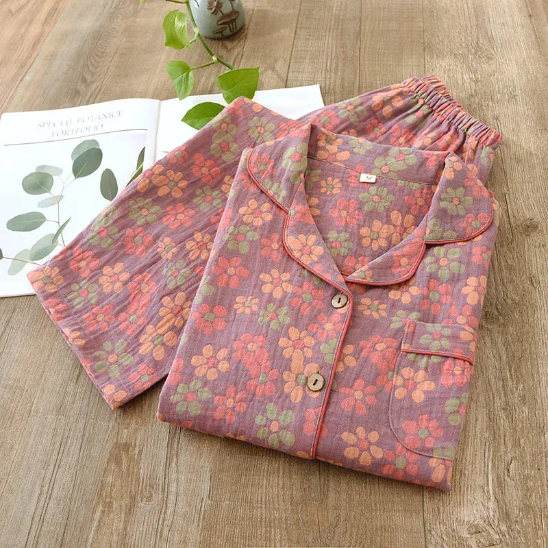 Women's Floral Print Pajamas - Pure Cotton