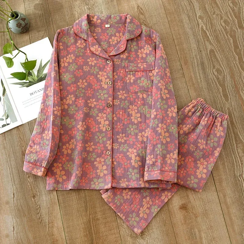 Women's Floral Print Pajamas - Pure Cotton