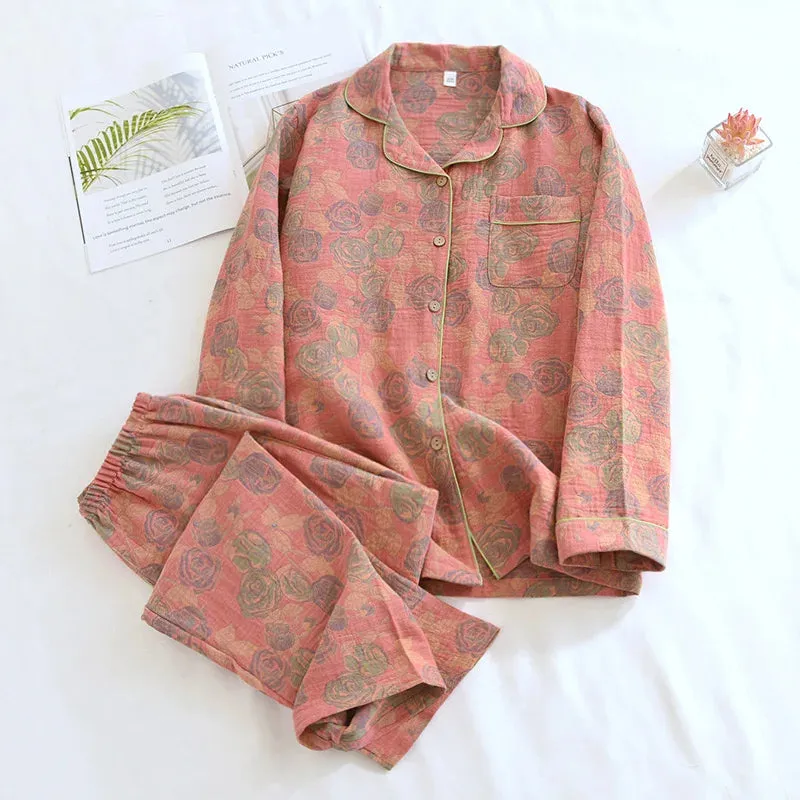 Women's Floral Print Pajamas - Pure Cotton