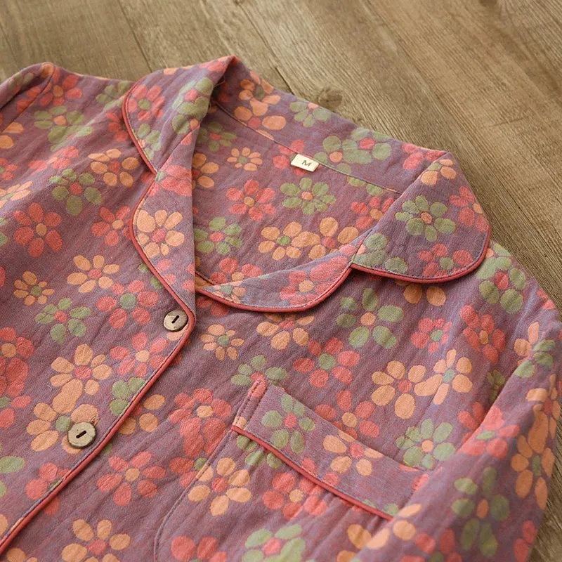 Women's Floral Print Pajamas - Pure Cotton