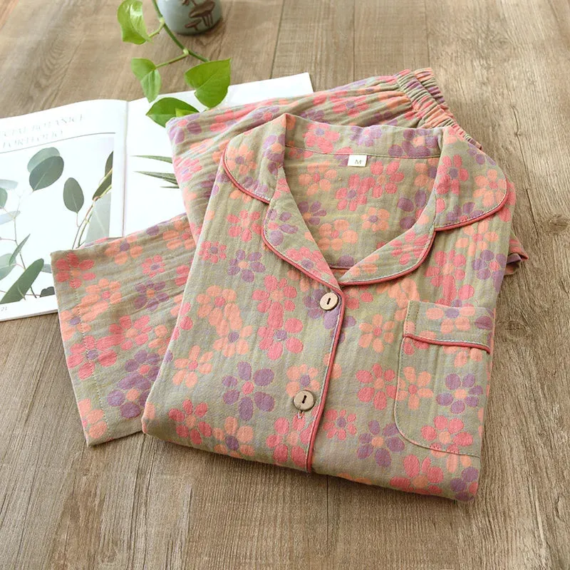 Women's Floral Print Pajamas - Pure Cotton