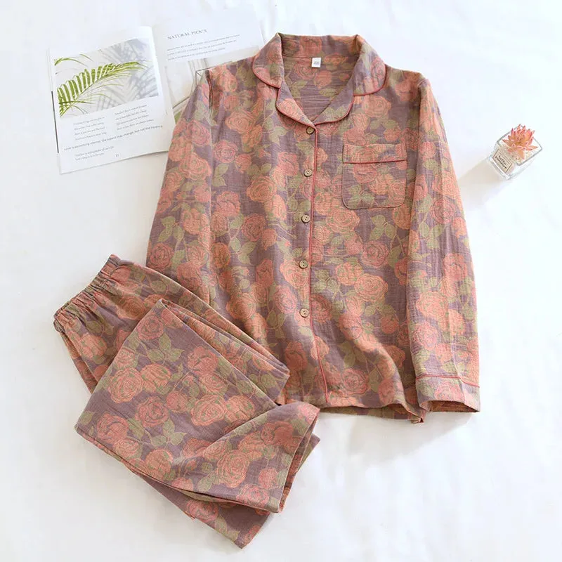 Women's Floral Print Pajamas - Pure Cotton