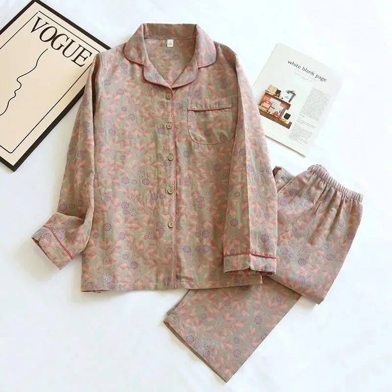 Women's Floral Print Pajamas - Pure Cotton
