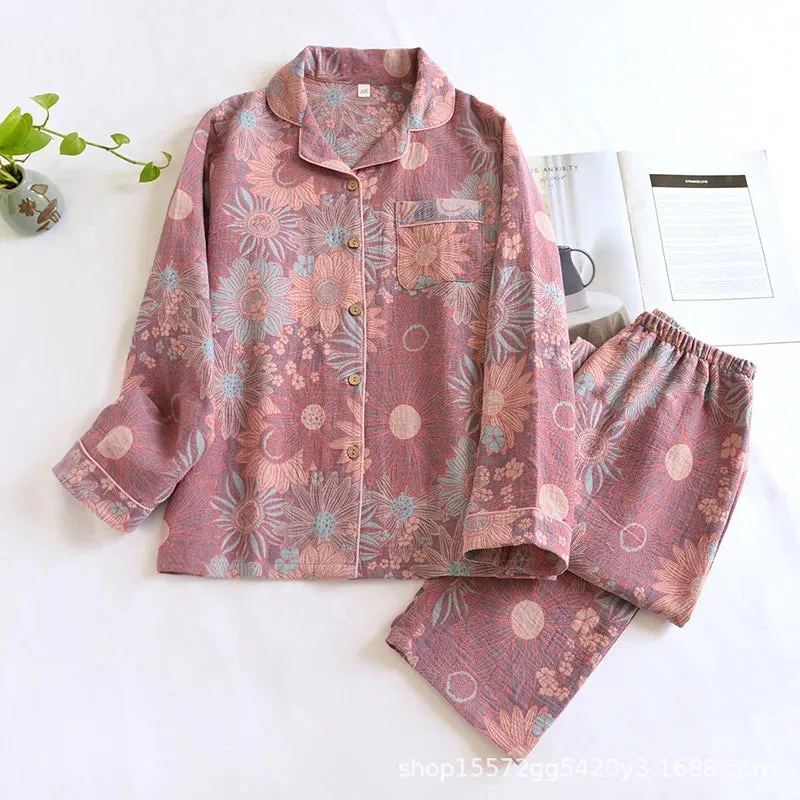 Women's Floral Print Pajamas - Pure Cotton