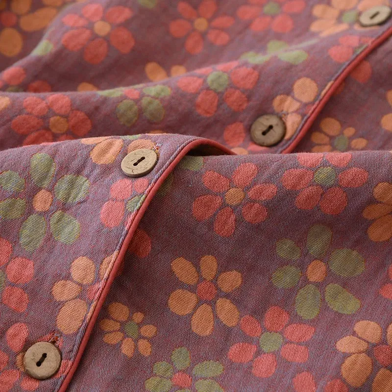 Women's Floral Print Pajamas - Pure Cotton