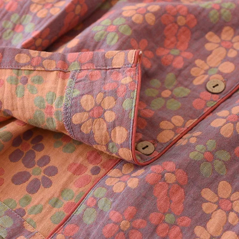 Women's Floral Print Pajamas - Pure Cotton