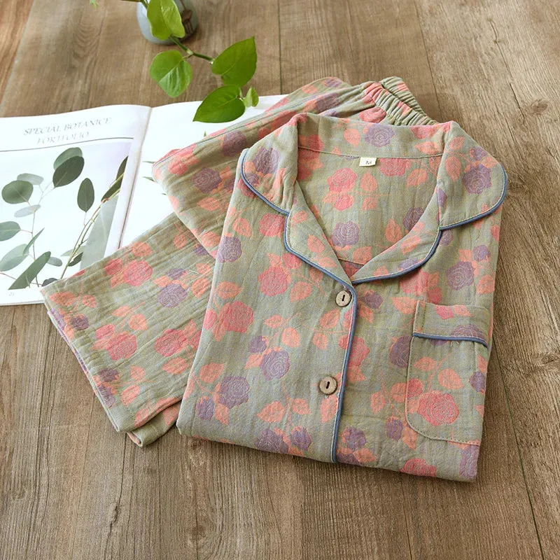 Women's Floral Print Pajamas - Pure Cotton