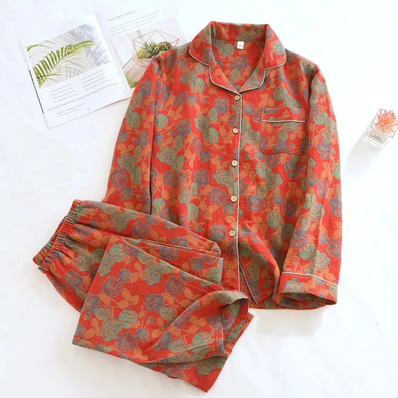 Women's Floral Print Pajamas - Pure Cotton
