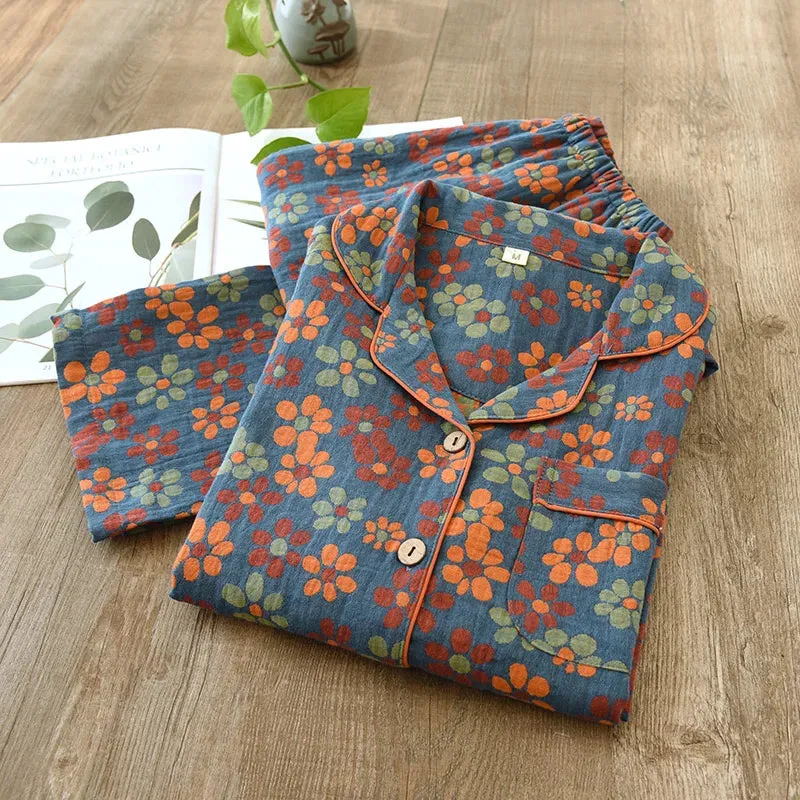 Women's Floral Print Pajamas - Pure Cotton