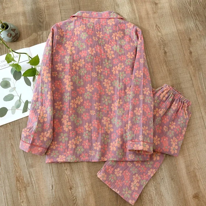 Women's Floral Print Pajamas - Pure Cotton
