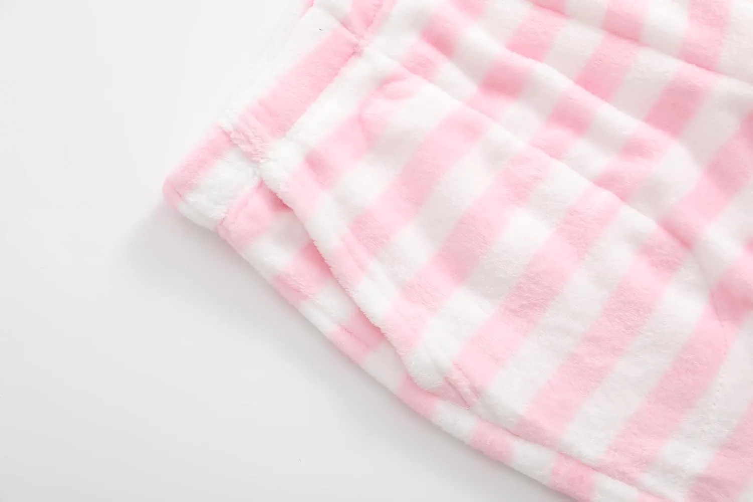 Womens Fuzzy Pajama Pants Elastic Waist Fluffy Pj Fleece Striped Pj Pants Comfy Lounge Sleepwear Pants with Pockets