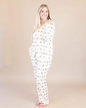 Women's Long Pajama Set in Prancer