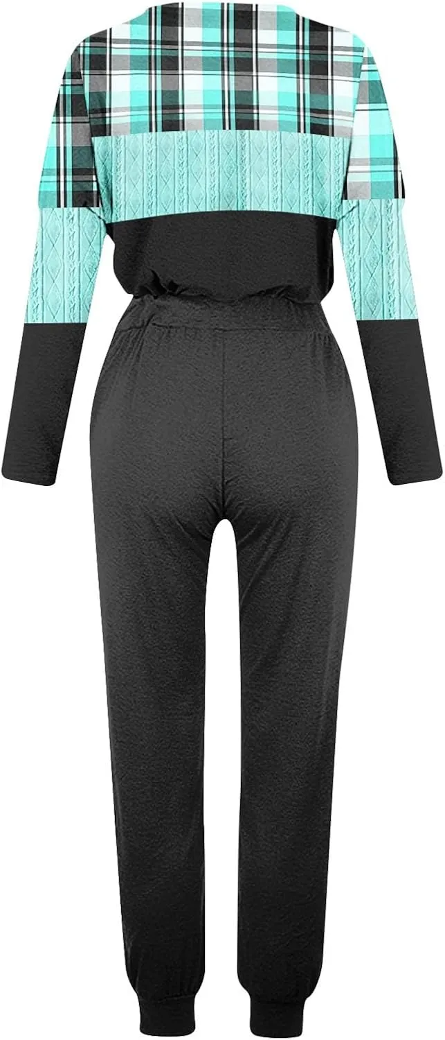 Women's Long Sleeve Sleepwear Women's Two- Solid Casual Top Pants Sets Long Sleeve Wear Sports Suit Pajamas Set