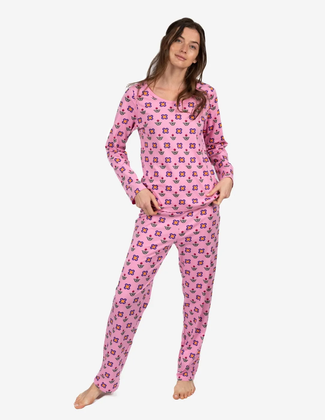 Women's Loose Fit Flower Pot Pajamas