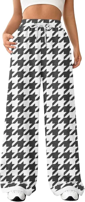Womens Lounge Pants Wide Leg Sweatpants Baggy Soft Pajama Pant Loose PJ Bottoms Pants Casual Sweat Pants with Pocket