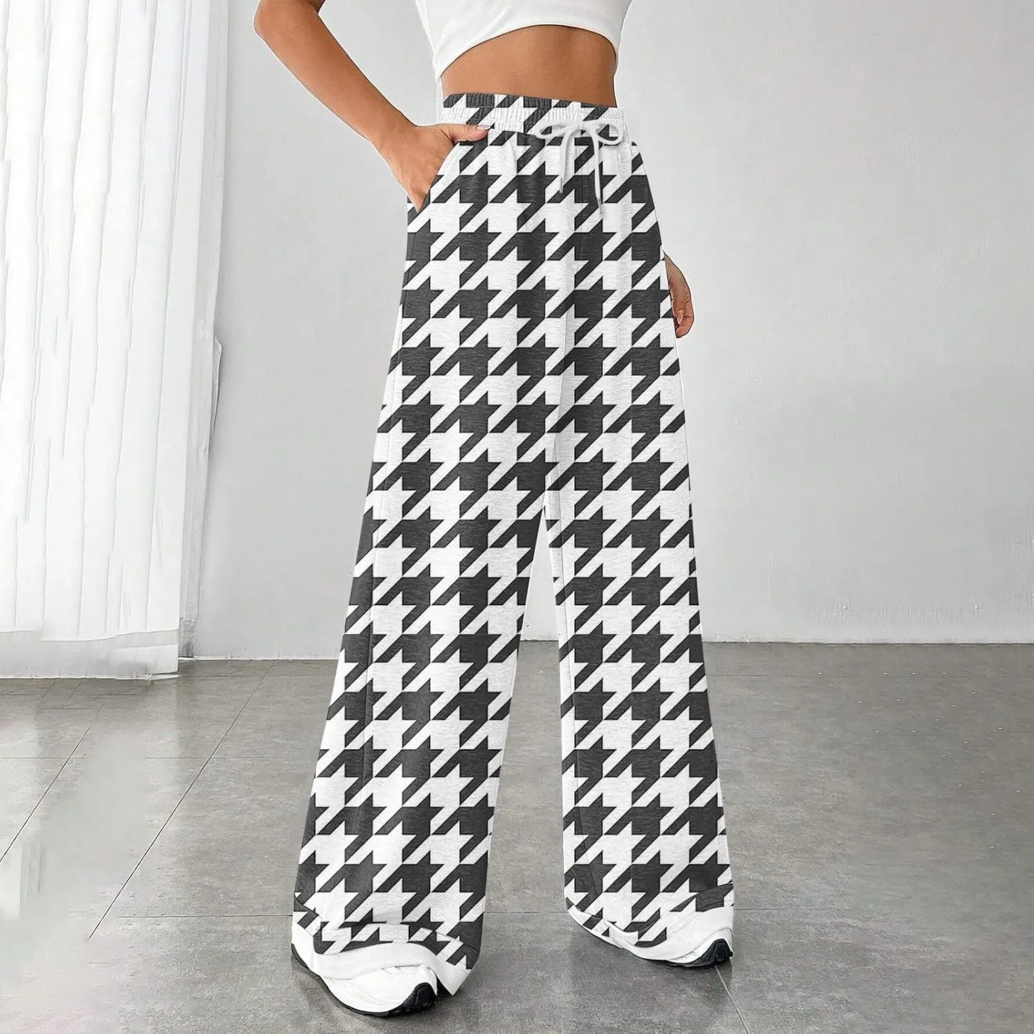Womens Lounge Pants Wide Leg Sweatpants Baggy Soft Pajama Pant Loose PJ Bottoms Pants Casual Sweat Pants with Pocket
