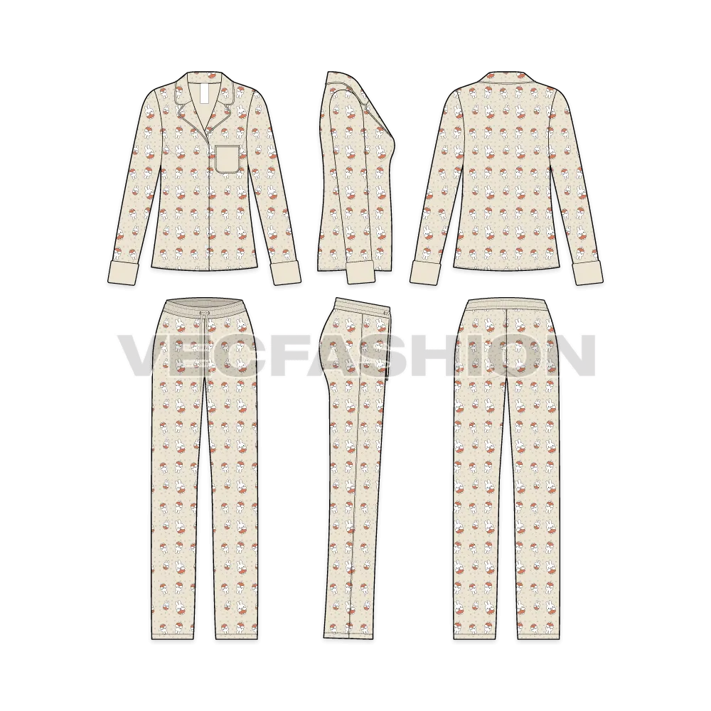 Women's Night Suit Vector