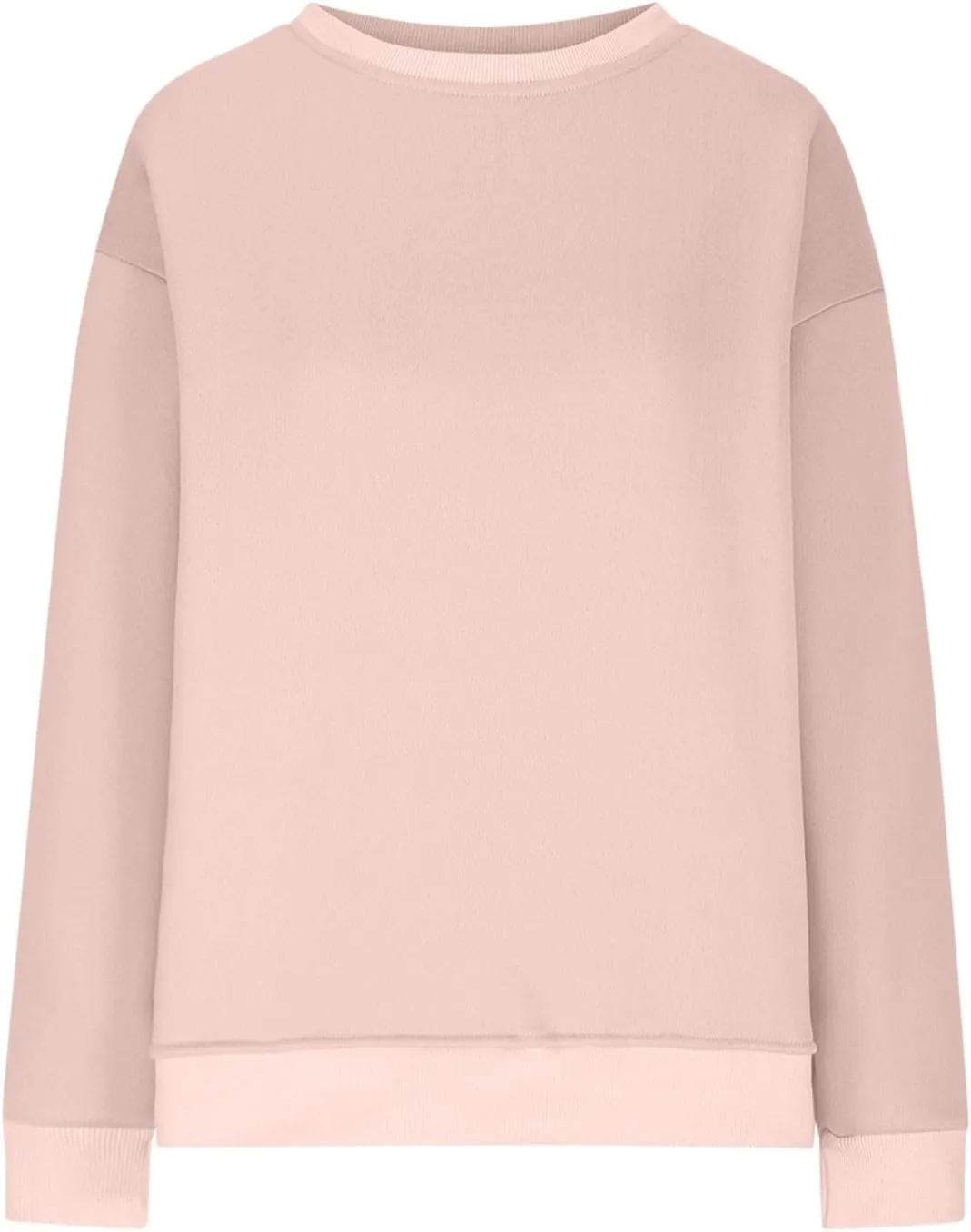 Womens Oversized Sweatshirt with Pockets Ribbed Cuff Side Split Tunic Tops Long Sleeve Casual Pullover Fleece Sweater