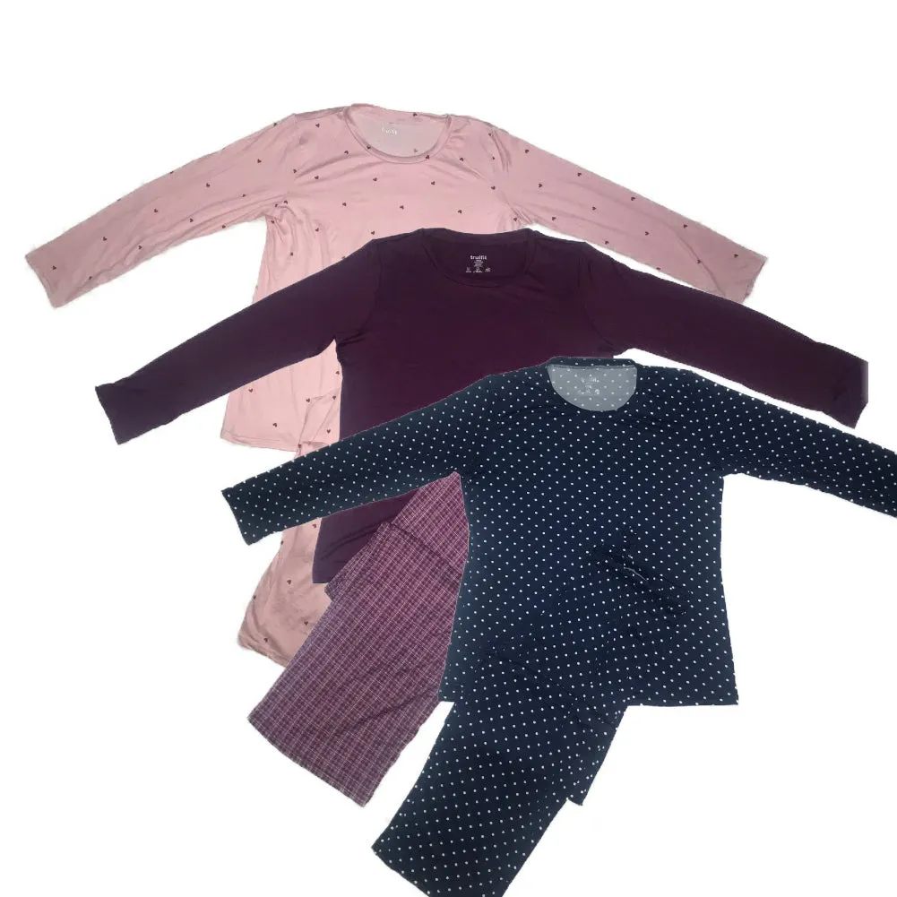 Women's Pajama Set 2pcs Long Sleeve Super Soft Top & Bottom Sleep Lounge Set