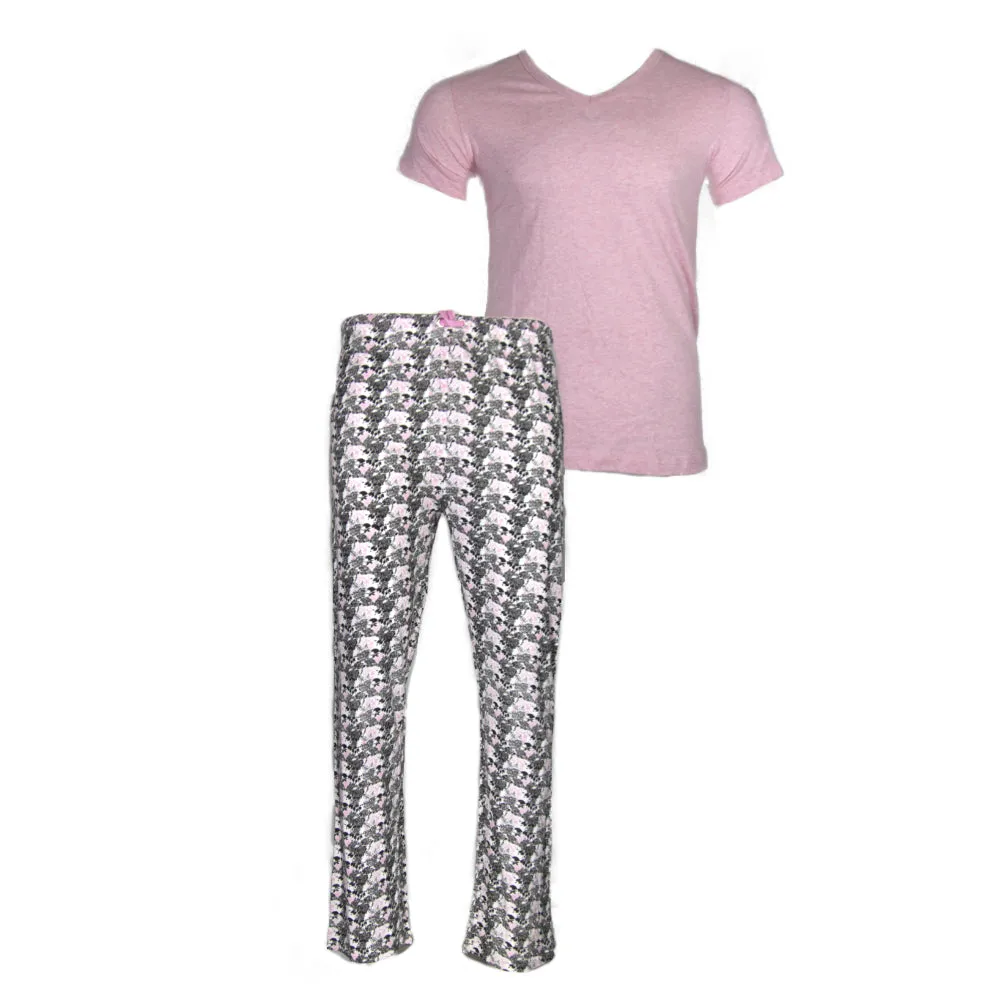 Women's Pajama Set Cozy 2pcs Short Sleeve Top & Bottom Super Soft Sleep Set