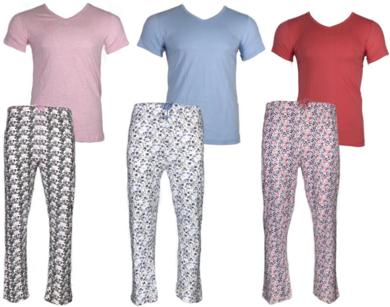 Women's Pajama Set Cozy 2pcs Short Sleeve Top & Bottom Super Soft Sleep Set