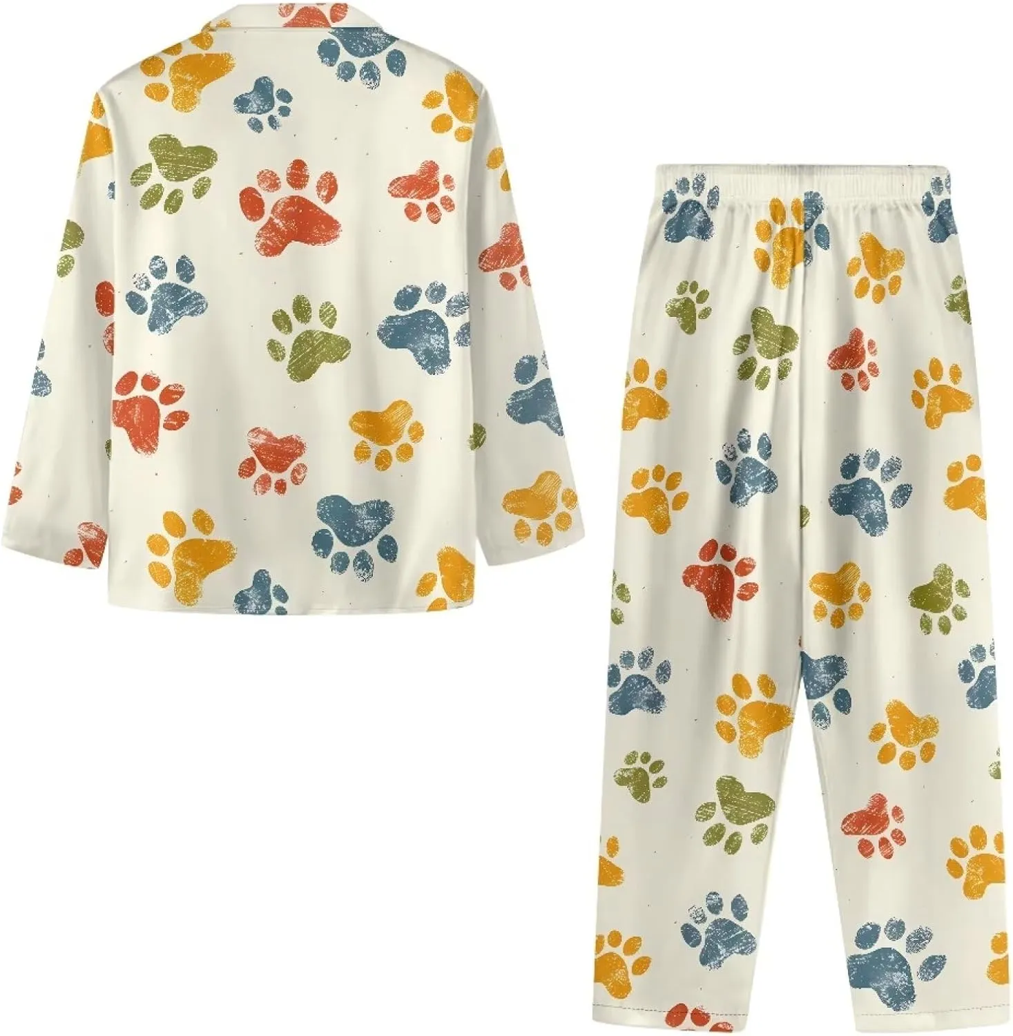 Women's Pajamas 2 Piece Pajama Sets Long Sleeve Sleepwear Ladies Notch Collar Summer Pjs Lounge Sets with Pockets
