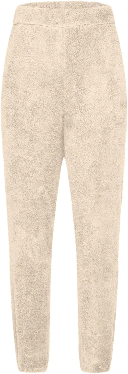 Women's Pajamas Pants Soft Fluffy Fleece Warm Trousers Plush Pajama Pants Comfy Fuzzy Lounge Sleepwear for Men Women