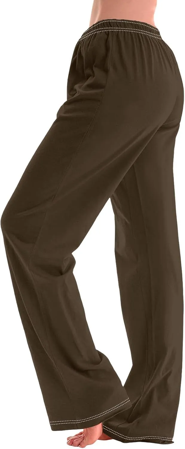 Women's Pajamas Pants Straight Wide Leg Casual Slacks Lounge at Home Daily Routine Cozy Leisure Sleeping Pants
