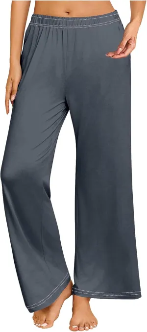 Women's Pajamas Pants Straight Wide Leg Casual Slacks Lounge at Home Daily Routine Cozy Leisure Sleeping Pants