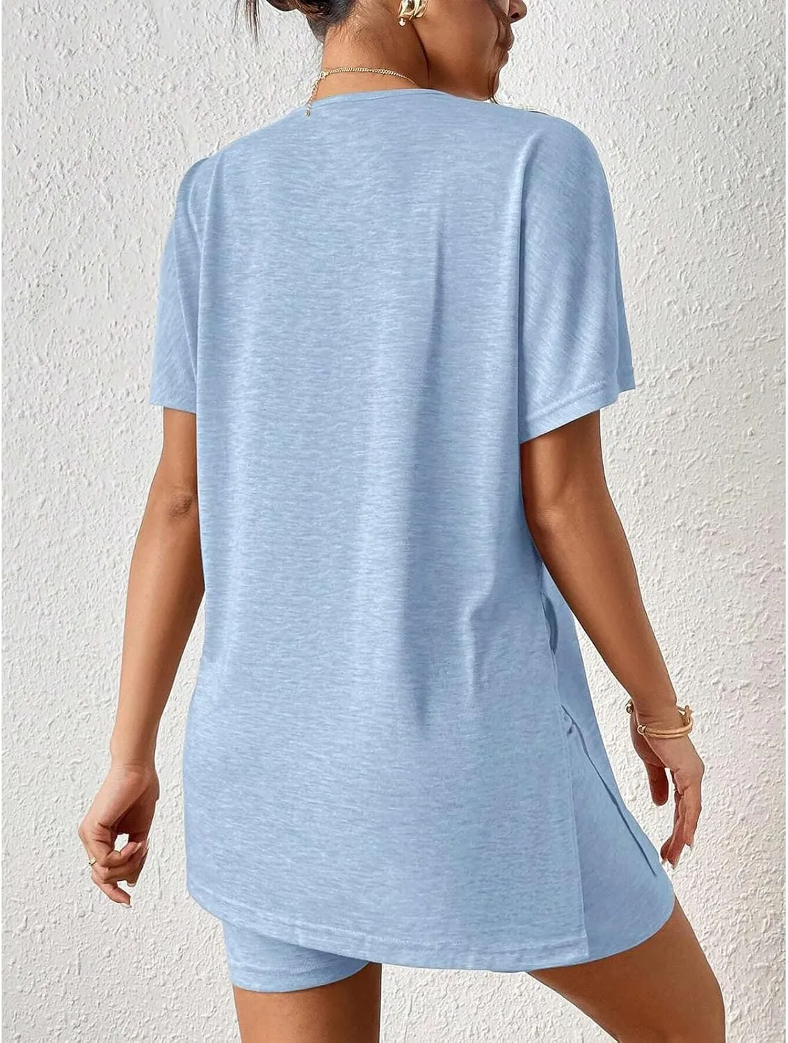 Women's Pajamas Sets Soft 2 Piece Casual Loose Tops Flowy Wide Leg Pants Sleepwear Lounge Set Loungewear Outfits