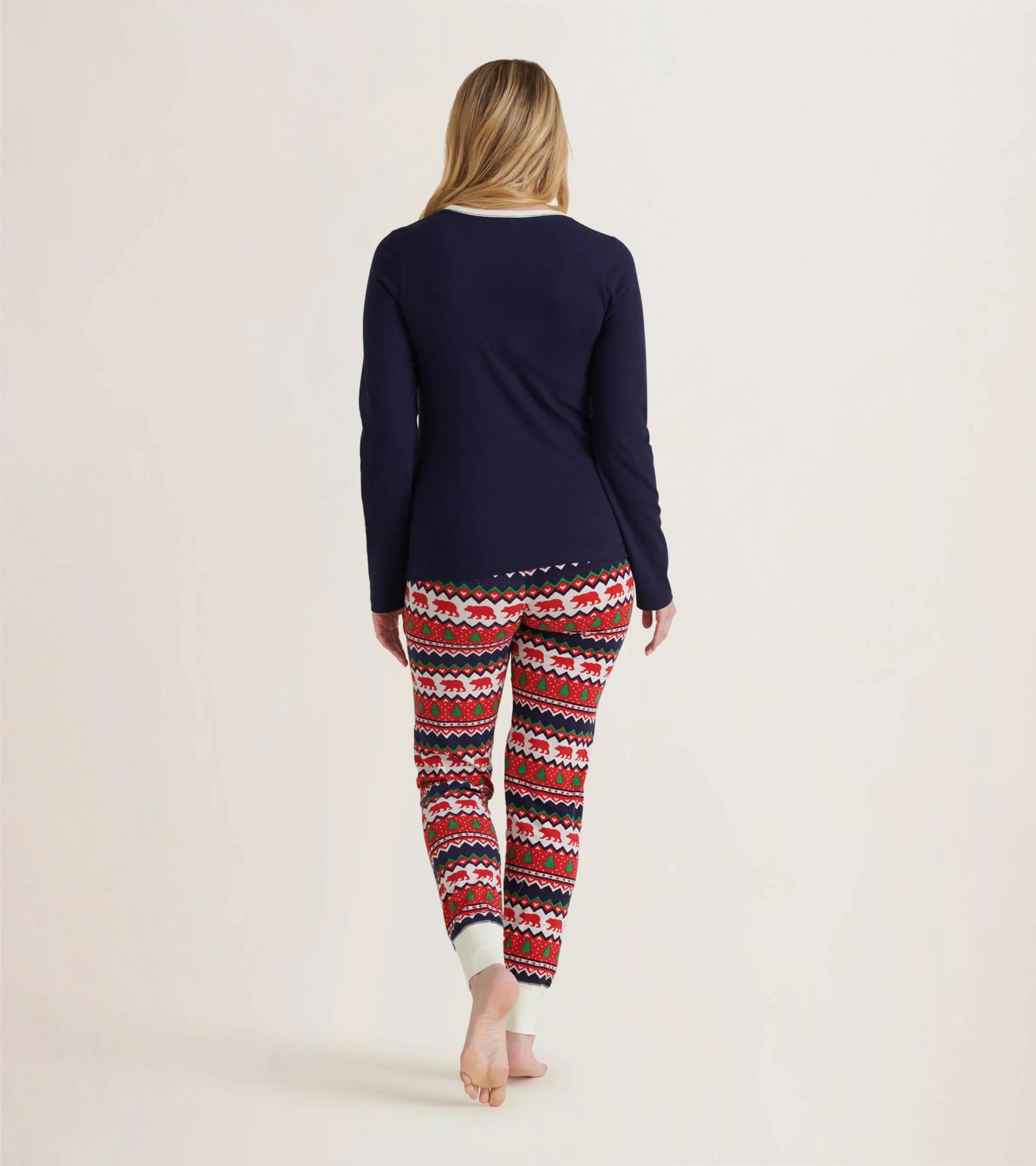 Women's Polar Bear Long Sleeve Pajama Top