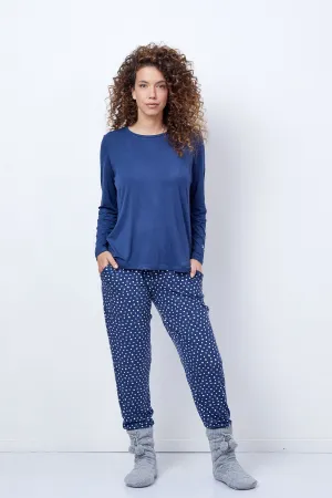 Women's Round Collar Pajamas Set