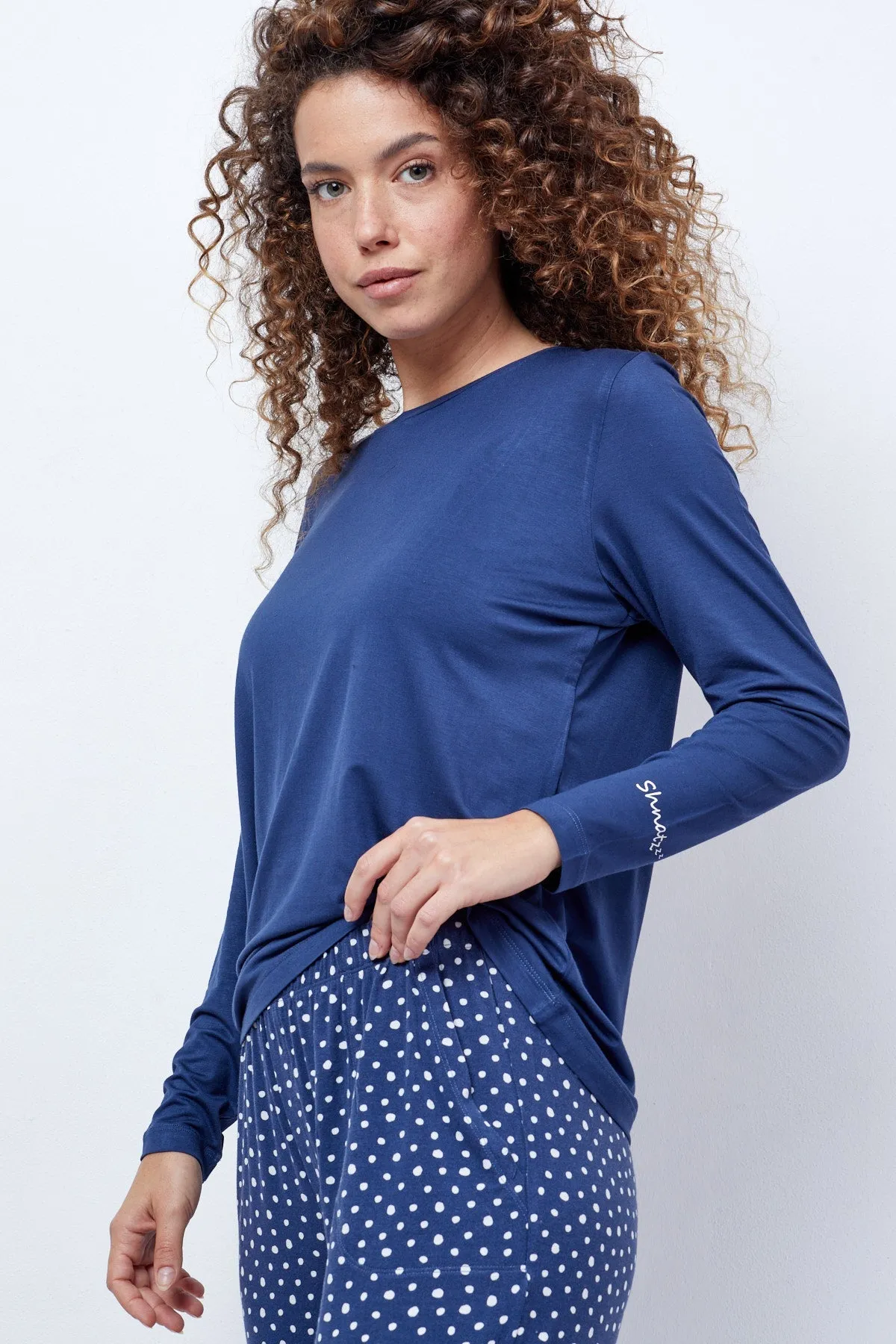 Women's Round Collar Pajamas Set
