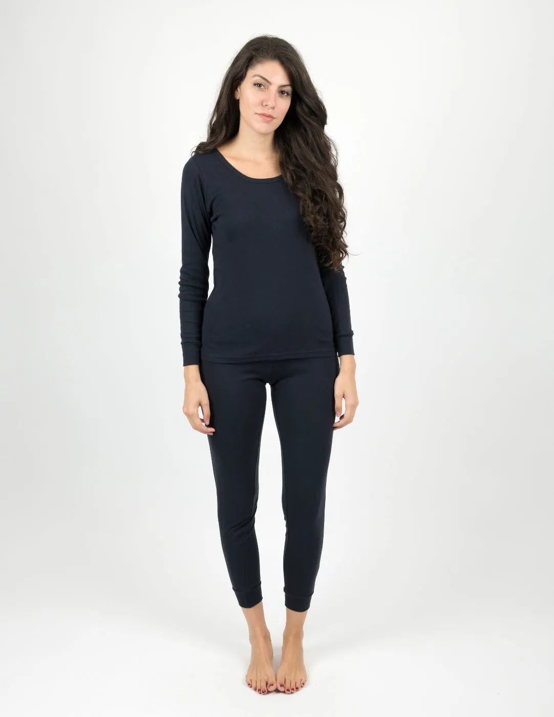 Women's Solid Navy Pajamas