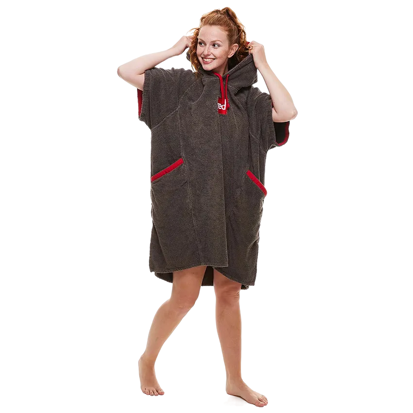 Women's Towelling Change Robe - Grey