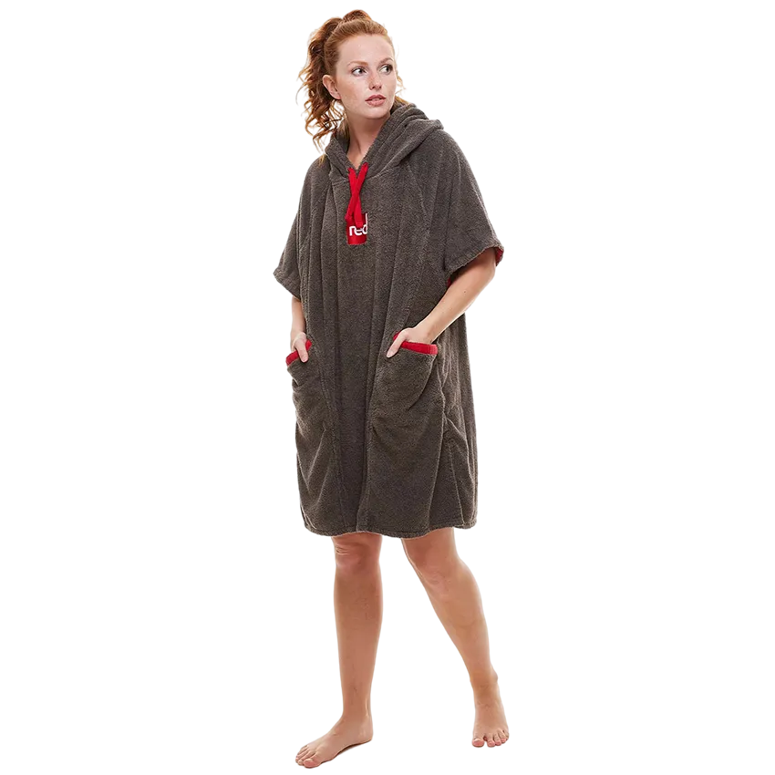 Women's Towelling Change Robe - Grey