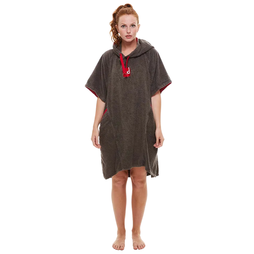 Women's Towelling Change Robe - Grey