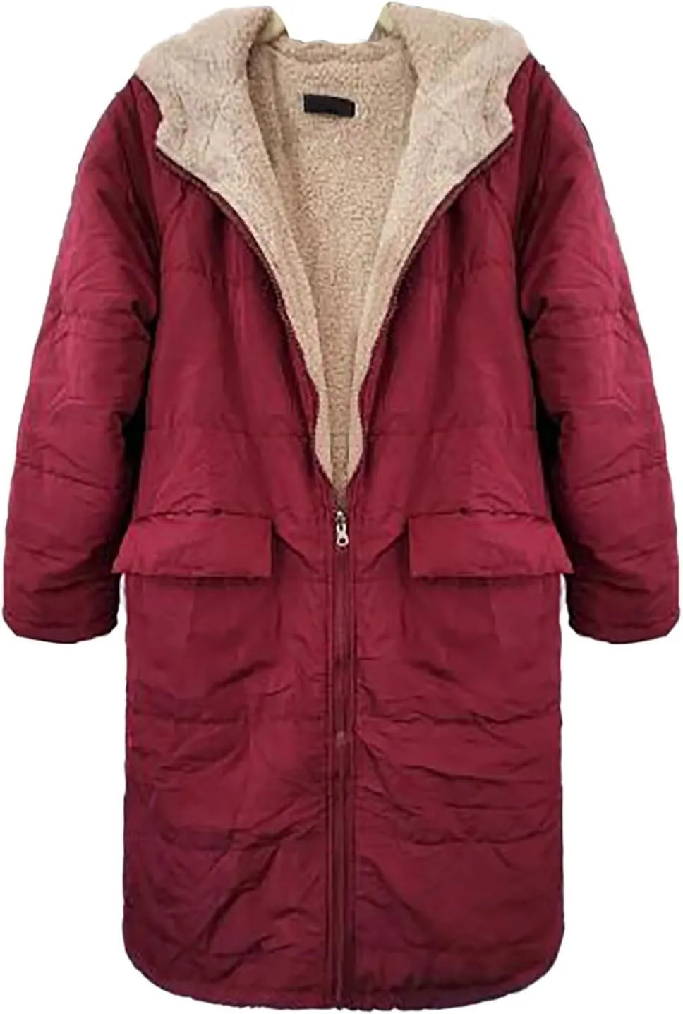 Womens Winter Jacket Jacket Hooded Puffer Jacket Lightweight Winter Coat Hooded Maxi Length Winter Jackets for Women