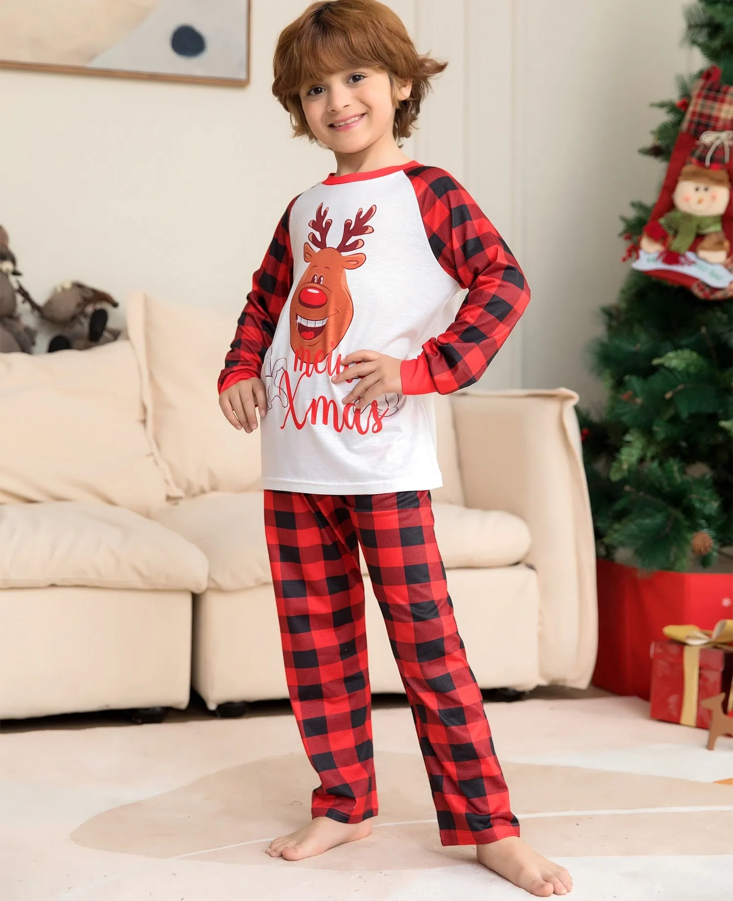 Xmas Family Pajamas Matching 2023 New Year Christmas Outfits Adult Dad Mother And Daughter Son Sleepwear Baby Boys Girls Clothes