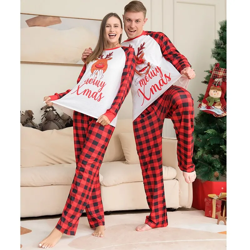 Xmas Family Pajamas Matching 2023 New Year Christmas Outfits Adult Dad Mother And Daughter Son Sleepwear Baby Boys Girls Clothes
