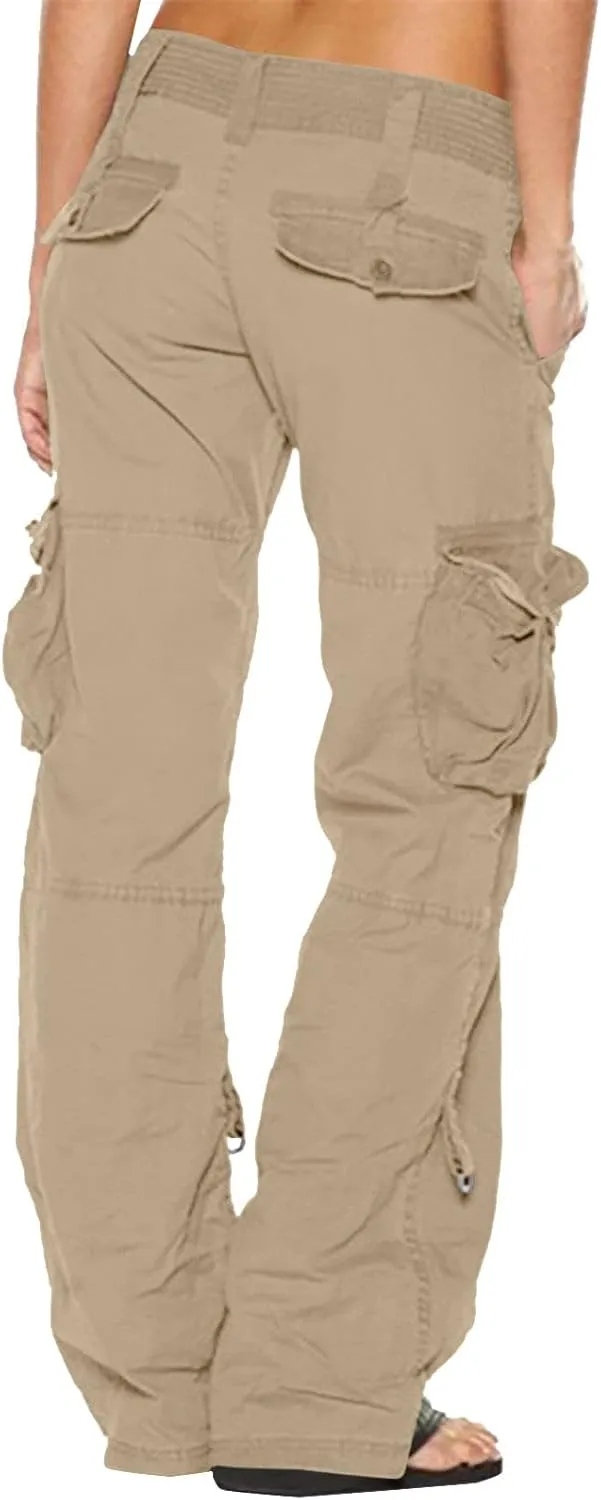 XUNRYAN Cargo Pants Women Baggy Low Waist Parachute Pants Running Joggers with Pockets Streetwear 2023 Fall Fashion Clothes