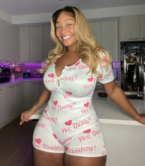 Yes Daddy shorts onesie