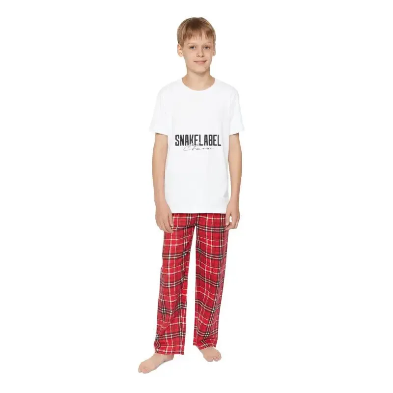Youth Holiday Outfit Set with 100% Cotton Comfort and Trendy Plaid Design